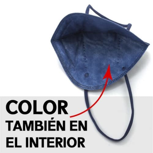 SV life Mascarilla FFP2 + Ajustadores | Homologada CE, 5 capas, Protección Certificada | Alta Filtración, Tamaño Adulto Cómoda, Desechable - no Reutilizable, sin Válvula, Colores (25 uds, Azul)