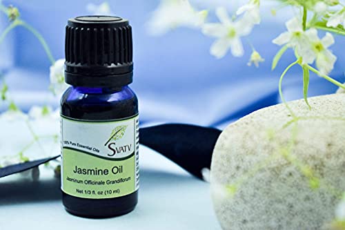 SVATV Jasmine - Aceite esencial de grado terapéutico, aceites de aromaterapia, aceite de fragancia para difusor de yoga y masajes propios, cuidado personal 10 ml