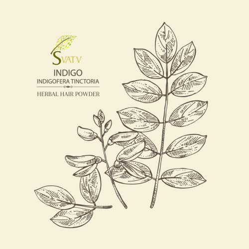SVATV Natural Indigo Powder (Indigofera Tinctoria) for Black & Natural Hair Care | Promote Hair Growth | Increases Hair Thickness | ayurvedic powders Hair Products - 227g, 8oz