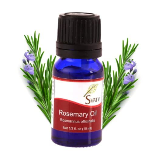 SVATV Romero / Rosemary Aceite Esencial de Grado Terapéutico Aceites de Aromaterapia Aceite de Fragancia para Difusor Yoga Masaje y Cuidado Personal DIY 10ml