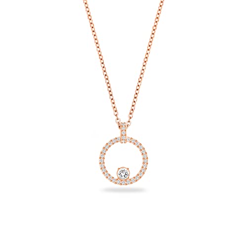 Swarovski Creativity Colgante, Circular, Blanco, Baño tono oro Rosa