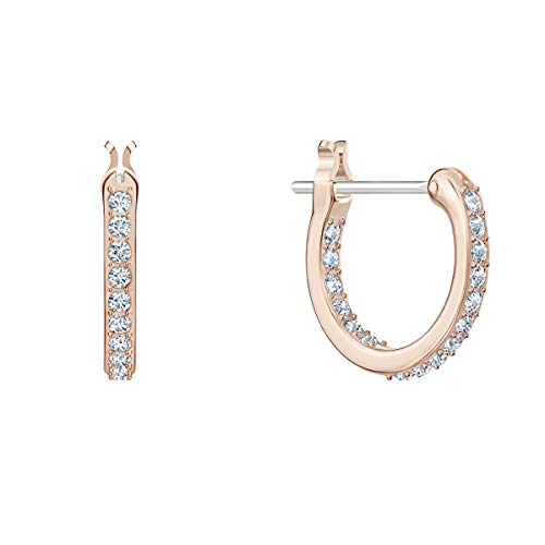 Swarovski Pendientes de aro Swarovski Symbolic, Estrella, Blanco, Baño tono oro Rosa
