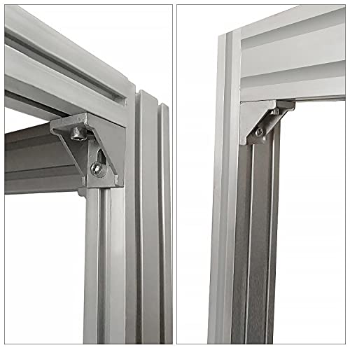 SWAWIS 30 Piezas Soporte de Esquina Forma de L Ángulo Recto, 4040 Perfil de Aluminio Soporte de Ángulo Recto, Soportes de esquina de acero inoxidable