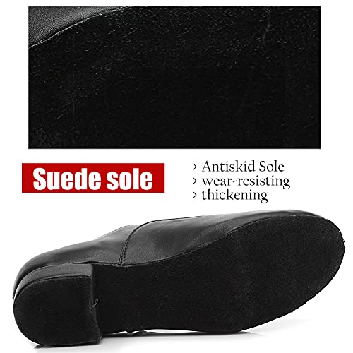 SWDZM Calzado de Danza para Hombre,estándar Latinos Zapatos de Baile Modelo 704 Negro 42 EU/26 CM