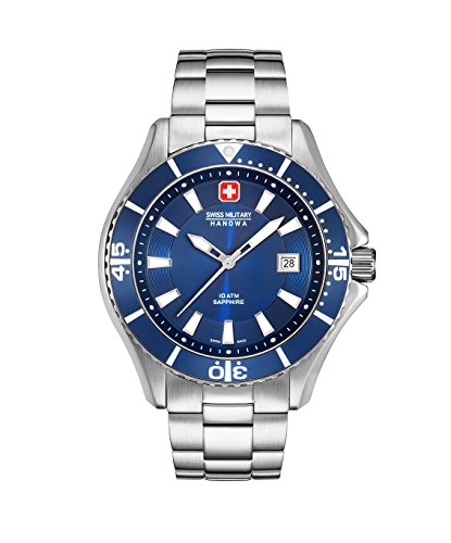 Swiss Military Hanowa Reloj Analógico para Hombre de Cuarzo con Correa en Acero Inoxidable 06-5296.04.003