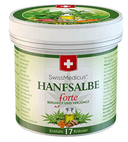 SwissMedicus - ungüento de cáñamo forte - gel activo de cáñamo al 30% - adecuado para pieles problemáticas - para el acné - eczema y psoriasis - crema de cáñamo cosmética natural - 100% - 125 ml