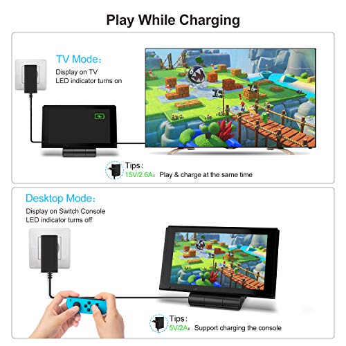 Switch Dock para Switch/Switch OLED, innoAura Base de Conexión de TV Plegable para Switch, Base de Carga Portátil con Puerto HDMI, USB C 3.0, Reemplazo para Switch Dock
