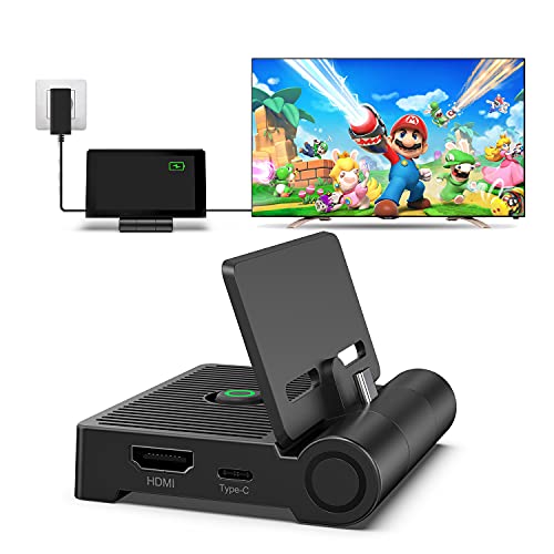 Switch Dock para Switch/Switch OLED, innoAura Base de Conexión de TV Plegable para Switch, Base de Carga Portátil con Puerto HDMI, USB C 3.0, Reemplazo para Switch Dock