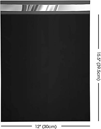 Switory 100pc 30,5cmx39,5cm Bolsas de correo polivinílicas, sobres de envío Sobres de correo Bolsas postales para publicar empaques - negro