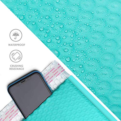 Switory 50 sobres acolchados de 10,2 x 17,7 cm, 10,2 x 17,7 cm, sobres acolchados a granel # 000, bolsas de polimodiler, con forro de burbujas, para envío, correo electrónico, color verde azulado