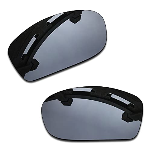 SYEMAX Lentes polarizadas de repuesto compatibles con gafas de sol Oakley Fives Squared – varias opciones, Titanio/plata polarizada, Talla única