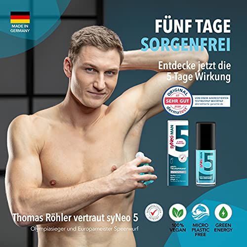 syNeo 5 MAN Antitranspirante Spray para hombres, Desodorante contra sudor fuerte, 1 unidad (1 x 30 ml)