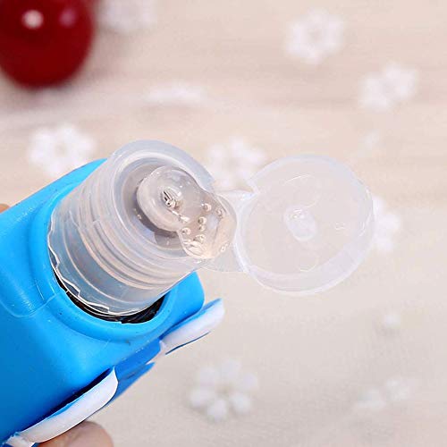SYSI Botellas de Viaje Portátiles para Niños, 30ml Reutilizable Botella Recargable Vacía - Prueba de Fugas Rellenable Contenedor Botellas de Viaje para Actividades al Aire Libre, Escuela (5PC Animal)