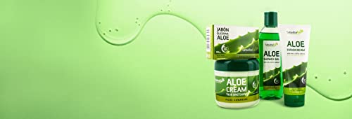 TABAIBALOE Crema Aloe Vera Premium Crema de Aloe Vera para Cara y Cuerpo, 300 ml X 4 Unidades, 1200 Mililitros