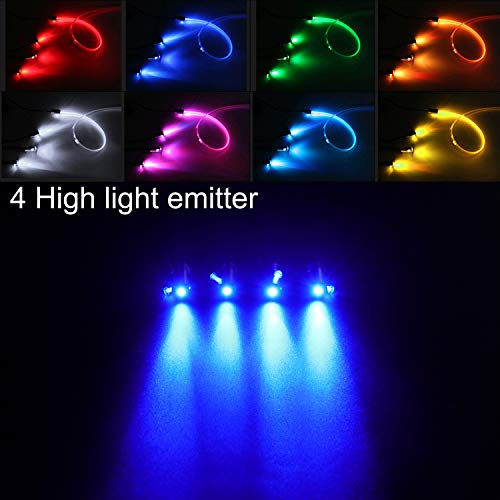 TABEN - Kit de iluminación LED para Interior de Coche con 8 Colores, Impermeable, Ambiente Interior neón Tira de Luces para Coche 1 W CC 12 V (1 Juego)