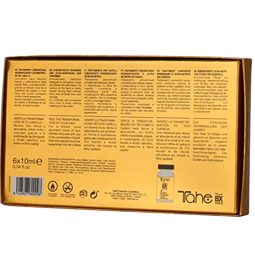 Tahe Magic Bx Gold Tratamiento Capilar con Oro Líquido y Ácido Salicílico 6x10 ml