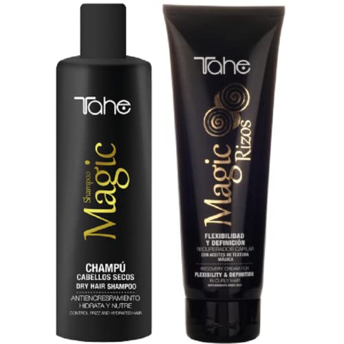 Tahe Pack Champu y Recuperador; Champu Magic Rizos 300ml + Recuperador Magic Rizos 200ml