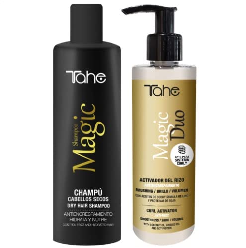 Tahe Pack DUO Champú cab secos 300ml + Activador del rizo Magic Duo 200ml
