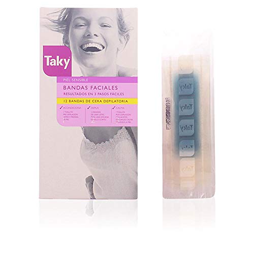 TAKY Sensaciones bandas de cera depilatorias faciales caja 12 uds