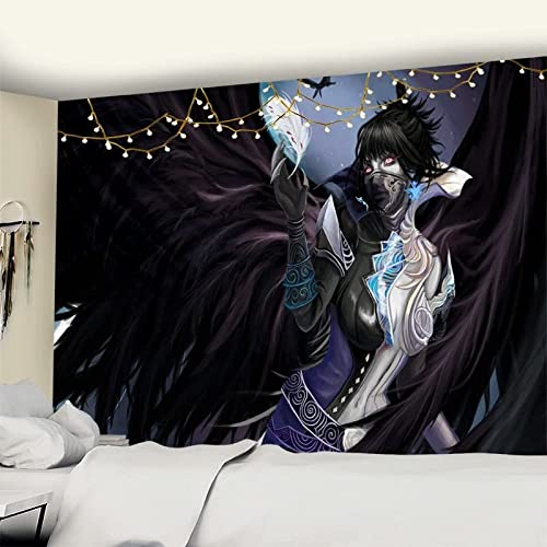 Tapiz de diablo y ángel para colgar en la pared mágico colorido bohemio para colgar en la pared manta colgante de tela A2 180x230cm
