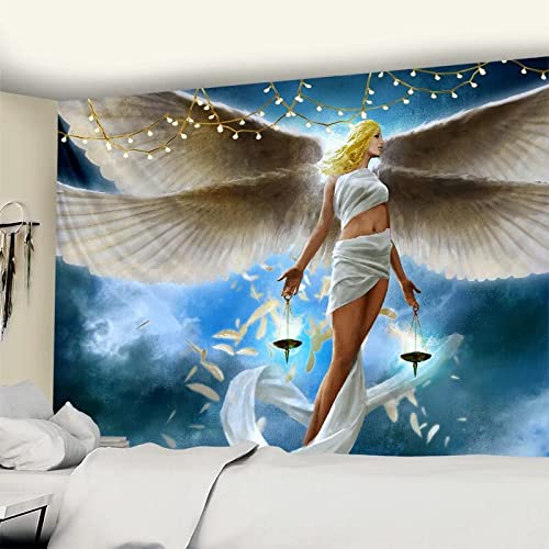 Tapiz de diablo y ángel para colgar en la pared mágico colorido bohemio para colgar en la pared manta colgante de tela A2 180x230cm