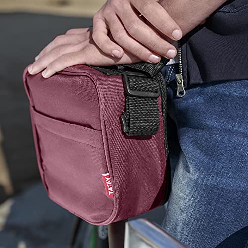 Tatay Urban Food Casual, Bolsa Térmica Porta Alimentos, 3L de Capacidad, con 4 Tuppers Herméticas (2 x 0.5L, 2 x 0.2L), Color Azul con Puntos. Medidas 22.5 x 10 x 22 cm