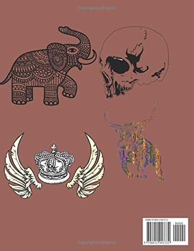 Tattoo Coloring Book: 100 Coloring Pages with Beautiful Tattoo ( Skulls, Women, Dragons, Flowers...) For Relaxation & Stress Relief