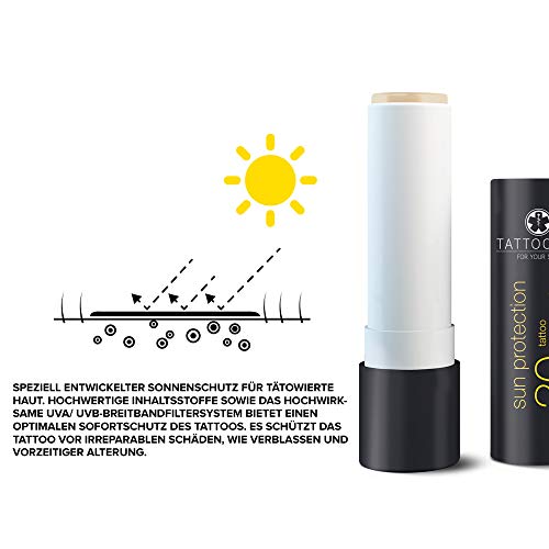 TattooMed Sun Protection Stick - Barra de Protección Solar Para Piel Tatuada FPS30 - 1 x 4,8g