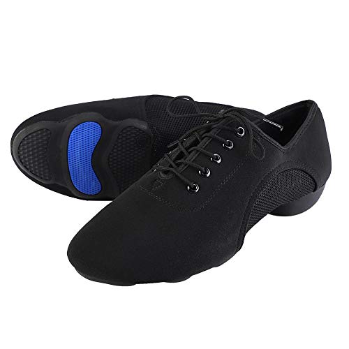 Tbest Zapatos Baile Latino Hombre Mujer,Zapatillas de Baile Latino Danza Suaves y Cómodos Zapatos Latinos de Salón Zapatos de Baile Modernos al Aire Libre para Salsa Latina Tango(44)