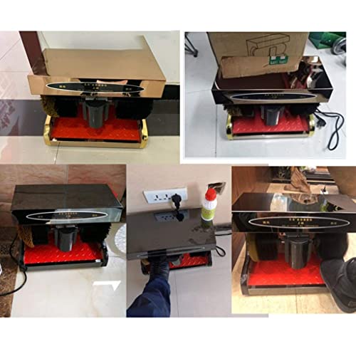 TBNB Pulidora de Zapatos eléctrica, pulidora de Zapatos eléctrica automática, máquina cepilladora, pulidora de Zapatos eléctrica para Lugares públicos de Bancos de hoteles Familiares (Color: negr