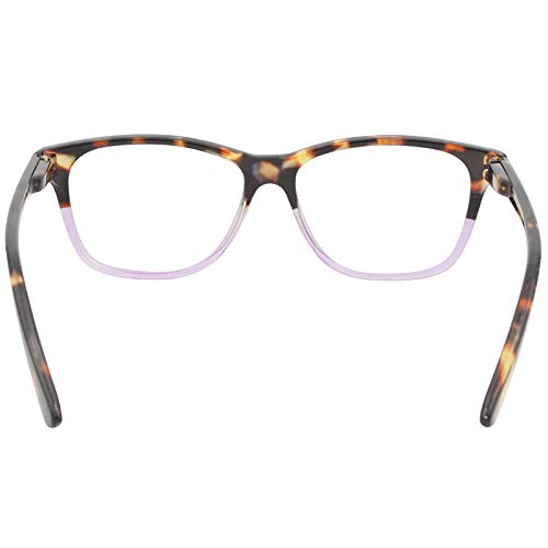 TBOC Gafas de Lectura Presbicia Vista Cansada - Graduadas +2.00 Dioptrías Montura de Pasta [Carey - Lila] de Diseño Moda para Hombre Mujer Unisex Lentes de Aumento para Leer Ver de Cerca