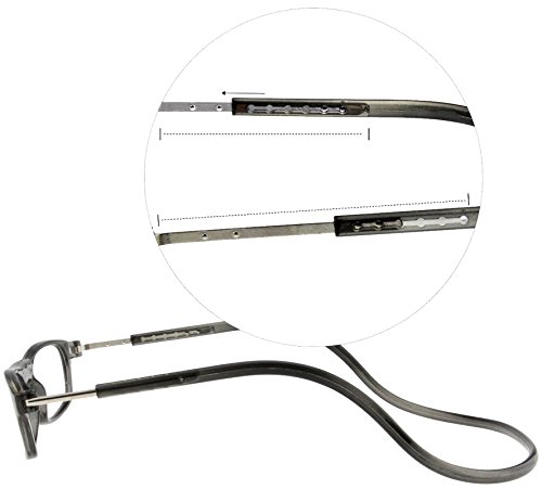 TBOC Gafas de Lectura Presbicia Vista Cansada – Montura Negra Graduadas +1.00 Dioptrías Hombre Mujer Regulables Imantadas Magnéticas Plegables Lentes Aumento Leer Ver Cerca Cuello Cierre Imán