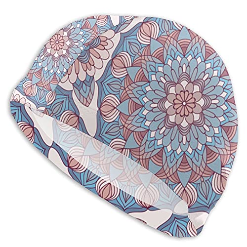 Tcerlcir Gorro Natación Flor de Estilo Oriental Gorro de Piscina para Hombre y Mujer Hecho de Silicona Ideal para Pelo Largo y Corto