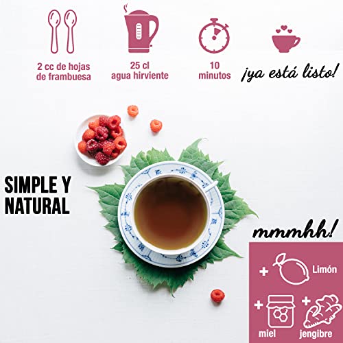 ☘️ Te Hojas de Frambuesa Organico 200g | Cura Bienestar Te Hojas Frambuesa: Infusión Final del Embarazo, Tila Lactancia, Reglas dolorosas | Raspberry Leaf Tea