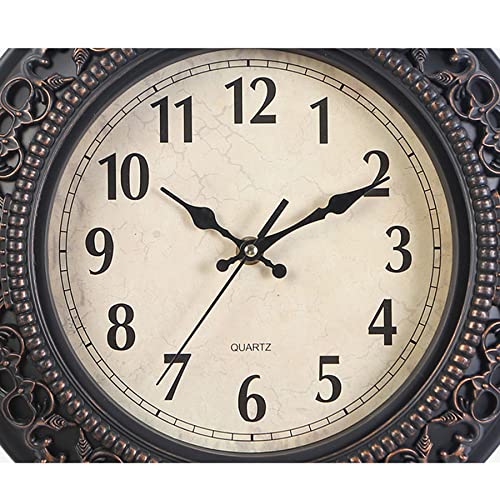 Tebery 12 Inch Reloj de pared de sin tictac, moderno, nostálgico, para salón, cocina, oficina, 30.5 cm