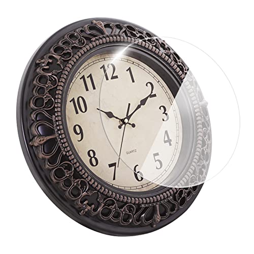 Tebery 12 Inch Reloj de pared de sin tictac, moderno, nostálgico, para salón, cocina, oficina, 30.5 cm