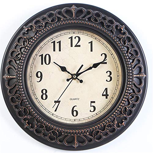 Tebery 12 Inch Reloj de pared de sin tictac, moderno, nostálgico, para salón, cocina, oficina, 30.5 cm