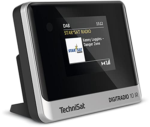 TechniSat DIGITRADIO 10 IR - DAB+ y Adaptador de Radio por Internet (WLAN, Pantalla a Color, Bluetooth, Mando a Distancia, Despertador, Idóneo para Actualizar los Sistemas Hi-Fi Existentes) Negro/Plat