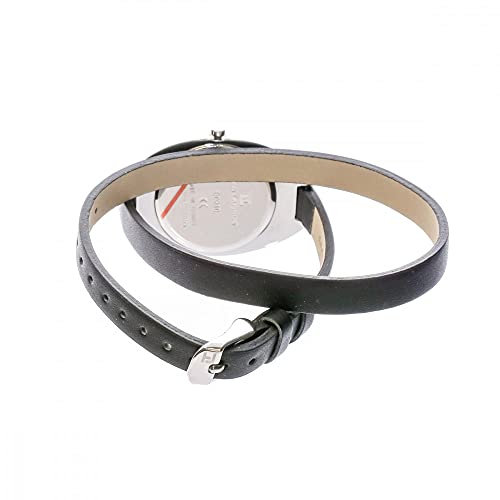 Ted Lapidus B0210RBNN - Reloj analógico de mujer de cuarzo con correa de piel negra