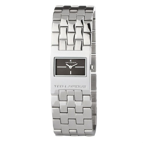 Ted Lapidus D0112RNNX - Reloj analógico de mujer de cuarzo con correa de acero inoxidable plateada