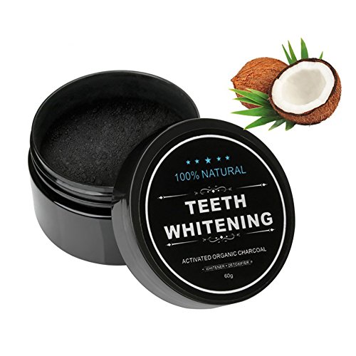 Teeth Whitening Powder - Polvo de blanqueamiento dental (carbón activado, 2,01 onzas)