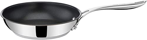 Tefal Jamie Oliver - Juego de 2 Sartenes: 2 Sartenes de 24 y 28 cm de acero inoxidable, sartenes antiadherentes, reforzadas con Titanio, Thermo-Signal, forma profunda, todo tipo de cocinas, libre PFOA
