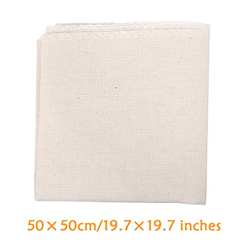 Telas Filtrantes Reutilizable, 6 Piezas 50 x 50 cm Paño para Queso, Tela para Queso/ Tela Colador/Paño Muselina para Colar Frutas, Vino, Mantequilla, Queso, Leche de Nuez, Tofu, Frutas Jugo