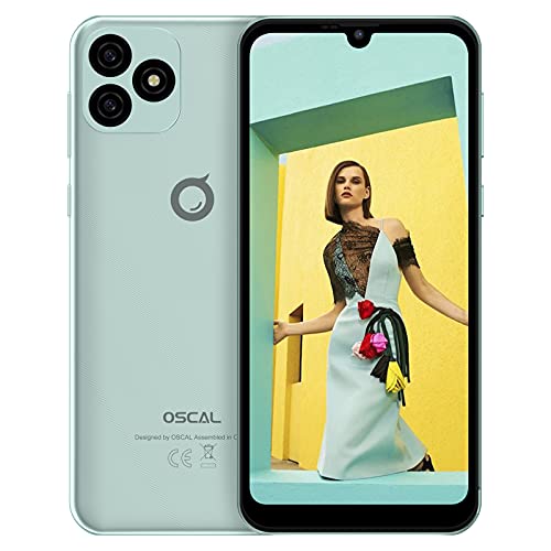 Teléfono Móvil Baratos OSCAL C20, Android 11 Batería 3380 mAh 6.1" HD+ Pantalla 19.5:9 Smartphone 32GB ROM (Ampliable 128GB) Quad-Core 3G Dual SIM Moviles Libres Face ID/GPS/FM