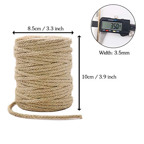 Tenn Well - Cuerda trenzada de yute 3.5MM, 200FT