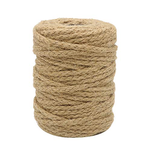 Tenn Well - Cuerda trenzada de yute, color marrón Braided 5MM, 100FT