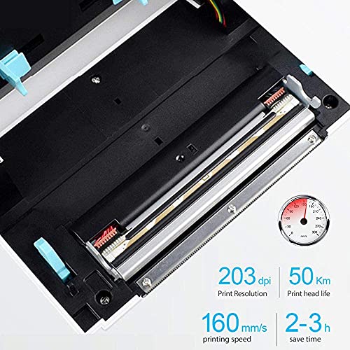 TEROW T9200 Impresora térmica de Etiquetas de Escritorio 160 mm/s Impresora de Etiquetas USB de Alta Velocidad Impresora de Recibos de código de Barras de 4,3 Pulgadas Compatible con Windows/Mac