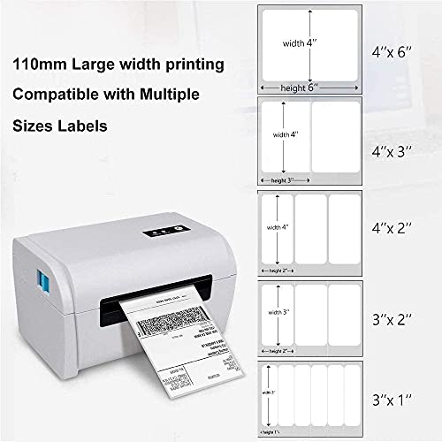 TEROW T9200 Impresora térmica de Etiquetas de Escritorio 160 mm/s Impresora de Etiquetas USB de Alta Velocidad Impresora de Recibos de código de Barras de 4,3 Pulgadas Compatible con Windows/Mac