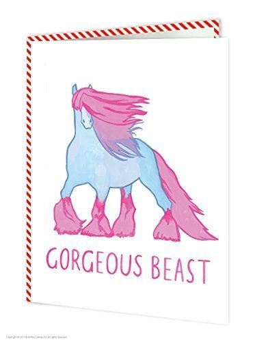 Texto en inglés "'Gorgeous Beast' Cumpleaños tarjeta de felicitación