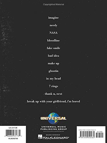 Thank U, Next: Piano; Vocal; Guitar (Artist Songbook)